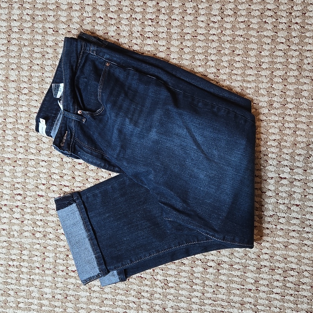 Levi's Levi Strauss Signature Mid Rise Size 14 Plus Size Capri Denim Pants Jeans - Picture 2 of 2